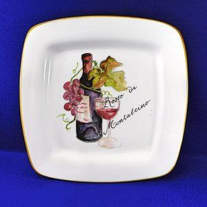 Square Wine Platter "Rosso di Montalcino"  by Opificio Etico Italy